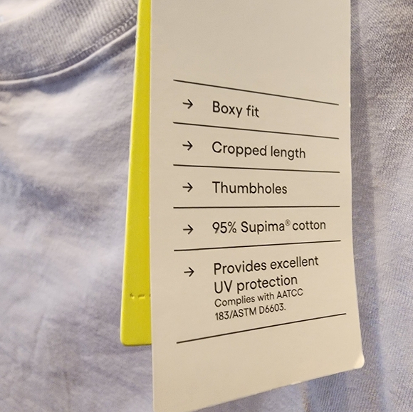 Target All in Motion Gray Cotton Athletic Top Long Sleeve Lightweight Boxy S - Picture 7 of 11